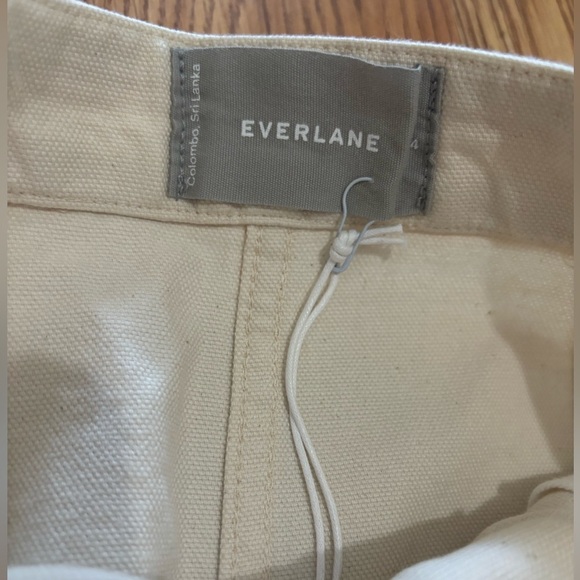 EVERLANE The Canvas Stamp Cotton Mini Skirt • Cream Bone | Size 4 - Picture 3 of 7